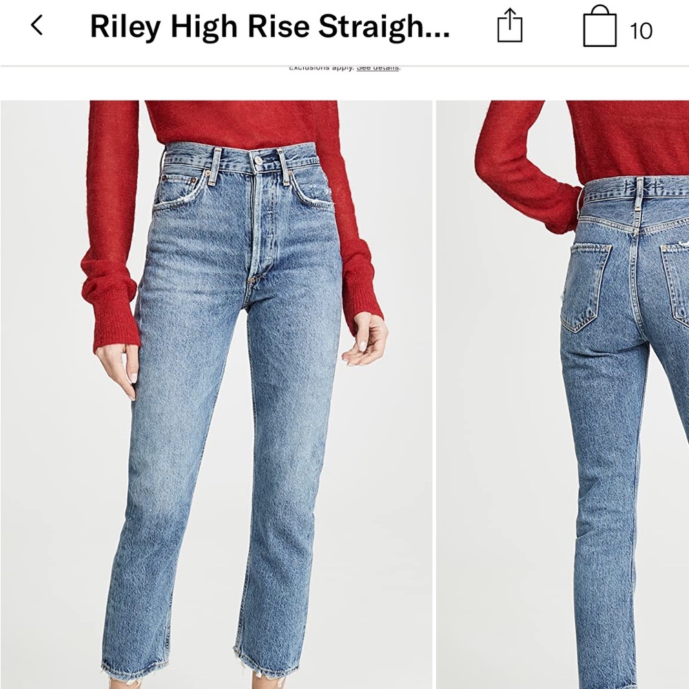 Agolde Riley Crop Jean - like new!